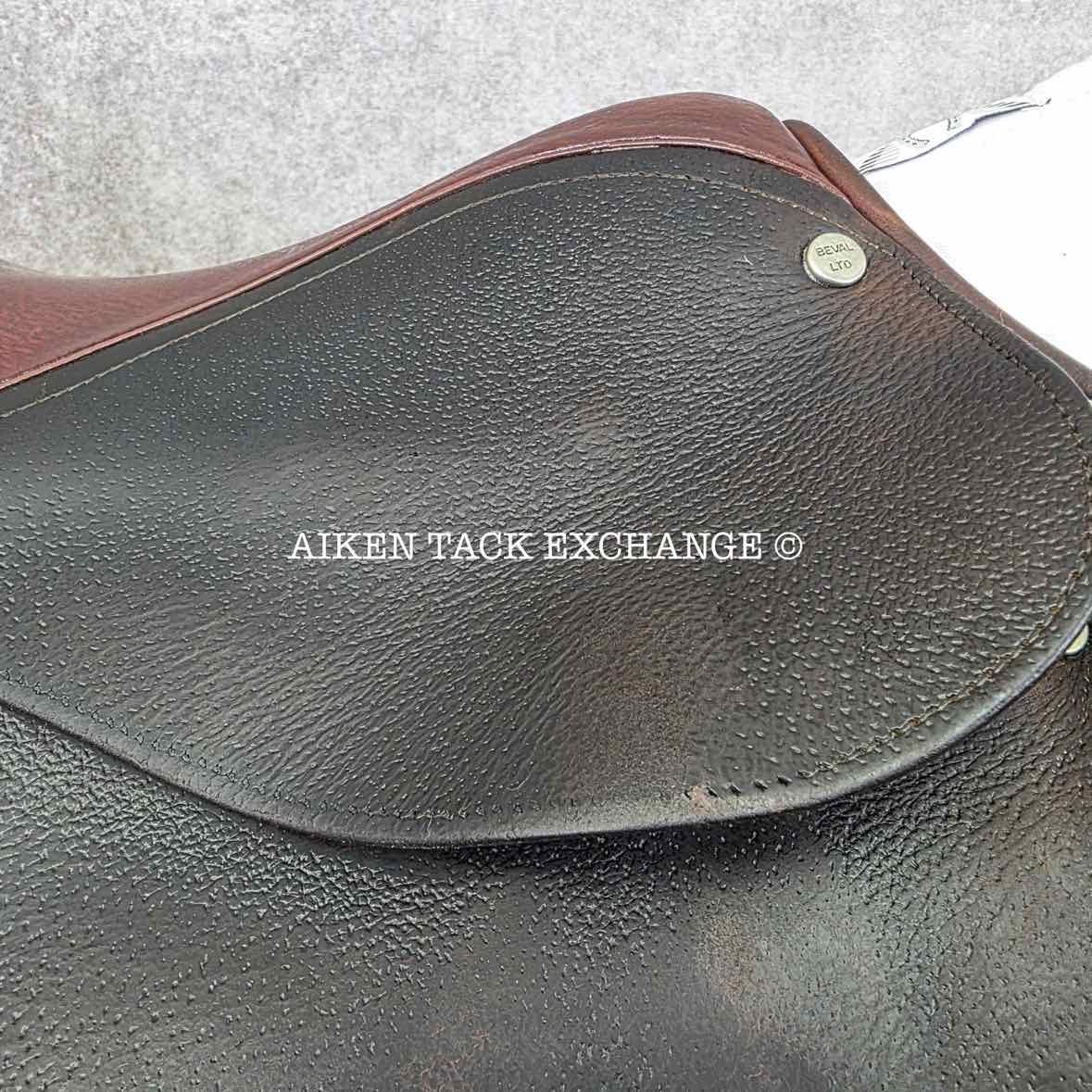 Beval Jump Saddle, 17.5"/18" Seat, Forward Flap, Medium Tree, Foam Panels