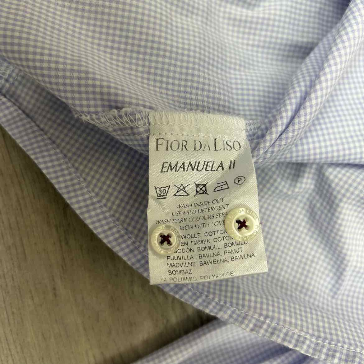 Fior Da Liso Long Sleeve Collared Shirt, Size 10