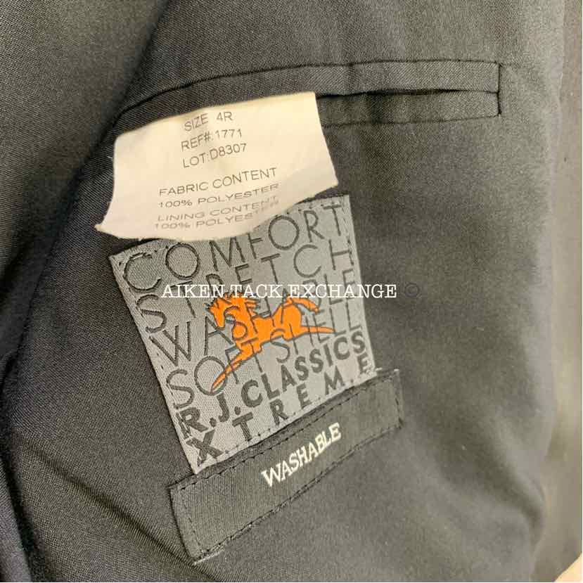 RJ Classics Xtreme Stretch Washable Show Coat, Size 4 R
