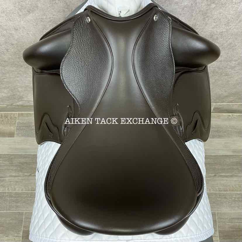 2024 Envy by Custom Saddlery Motion Monoflap Dressage Saddle, 18" Seat, Adjustable Tree, Wool Flocked Panels