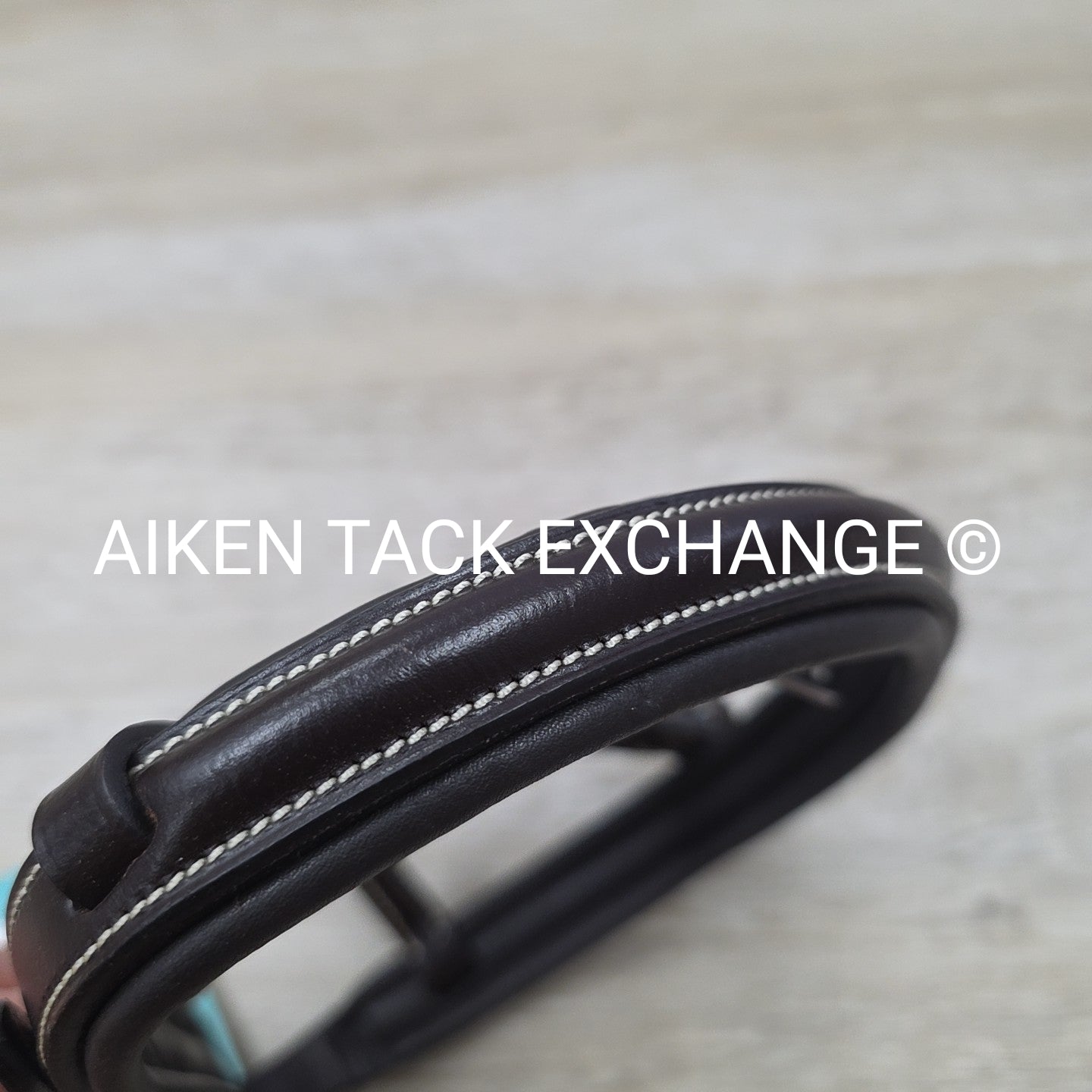 Shires Avignon Fancy Stitch Noseband for Monocrown Bridle, Brown, Size Cob