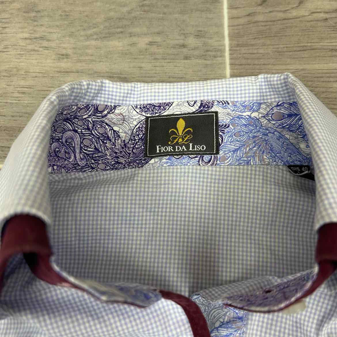 Fior Da Liso Long Sleeve Collared Shirt, Size 10