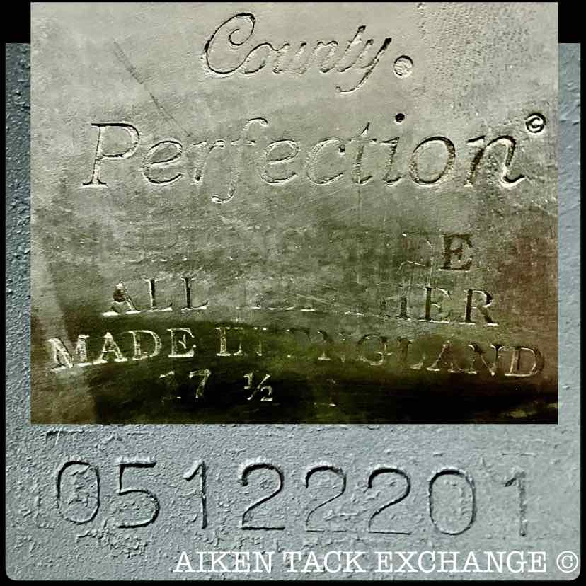 2005 County Perfection Dressage Saddle, 17.5" Seat, Adjustable Flap, M/MN Tree, Wool Flocked Panels