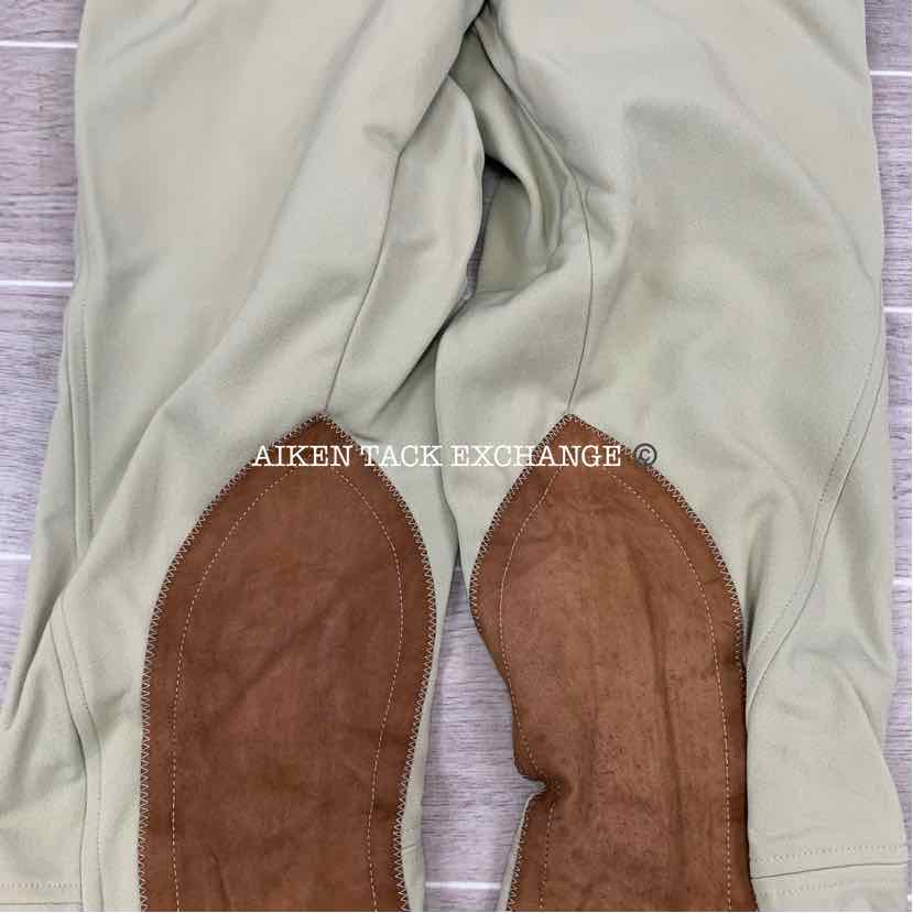 Tailored Sportsman Supreme Hunter Side Zip Knee Patch Breeches, Size 24 L
