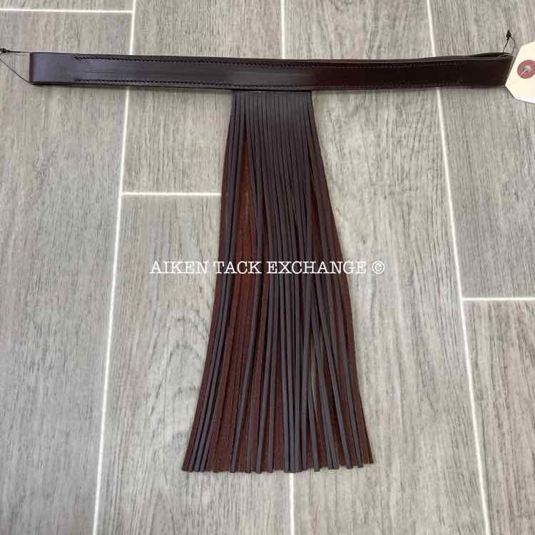 15" No Fly Zone Browband, Brown Leather, Brand New