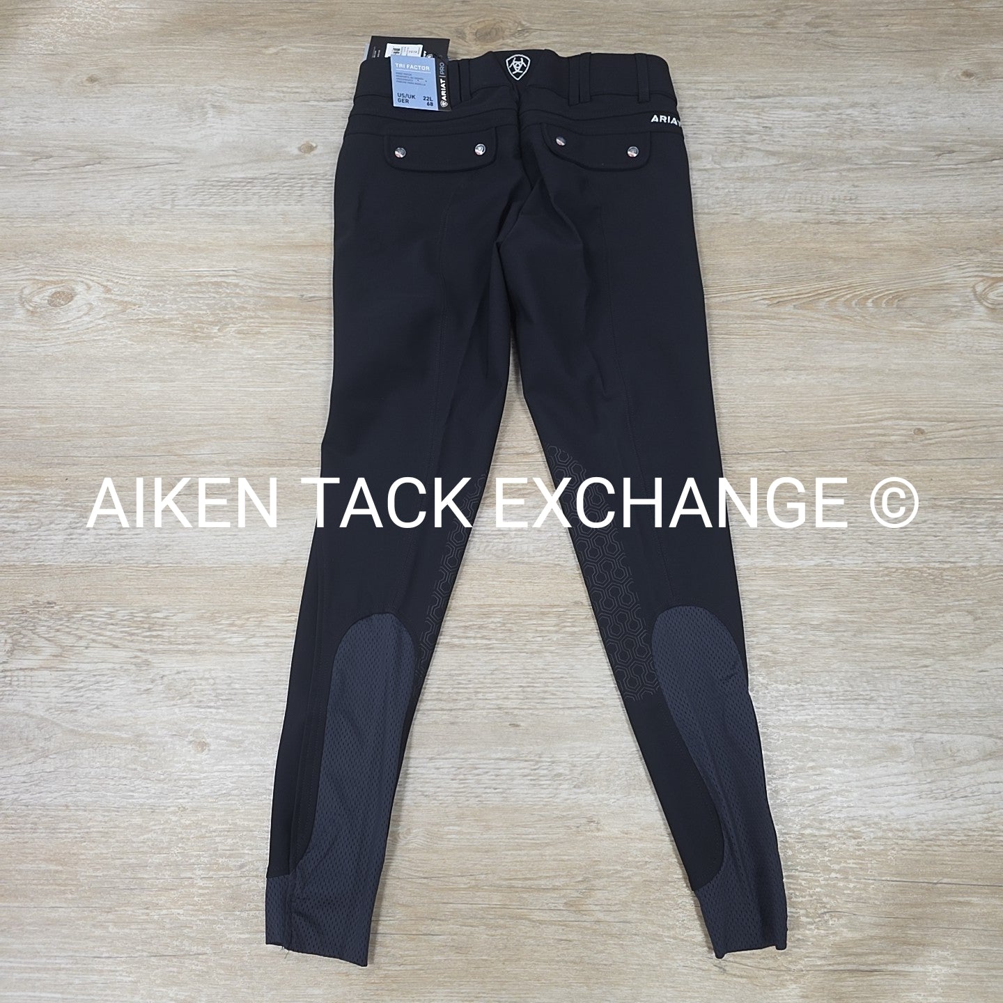 Ariat Tri Factor Silicone Grip Knee Patch Breeches, Size 22 L