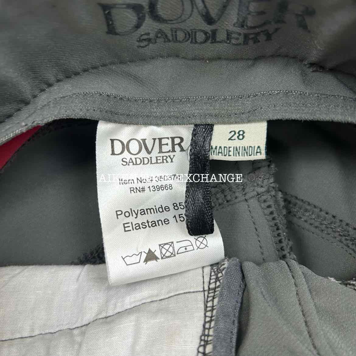 Dover Saddlery Silicone Grip Knee Patch Breeches, Size 28