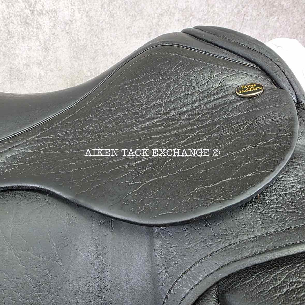 Borne Olympia Dressage Saddle, 17.5" Seat, Extra Wide Tree, Wool Flocked Panels