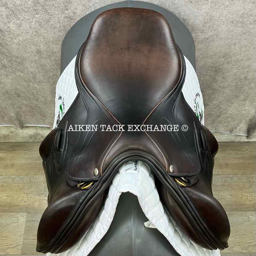 Adam Ellis Mono Event Jump Saddle, 17.5" Seat, Wide Tree, Wool Flocked Panels