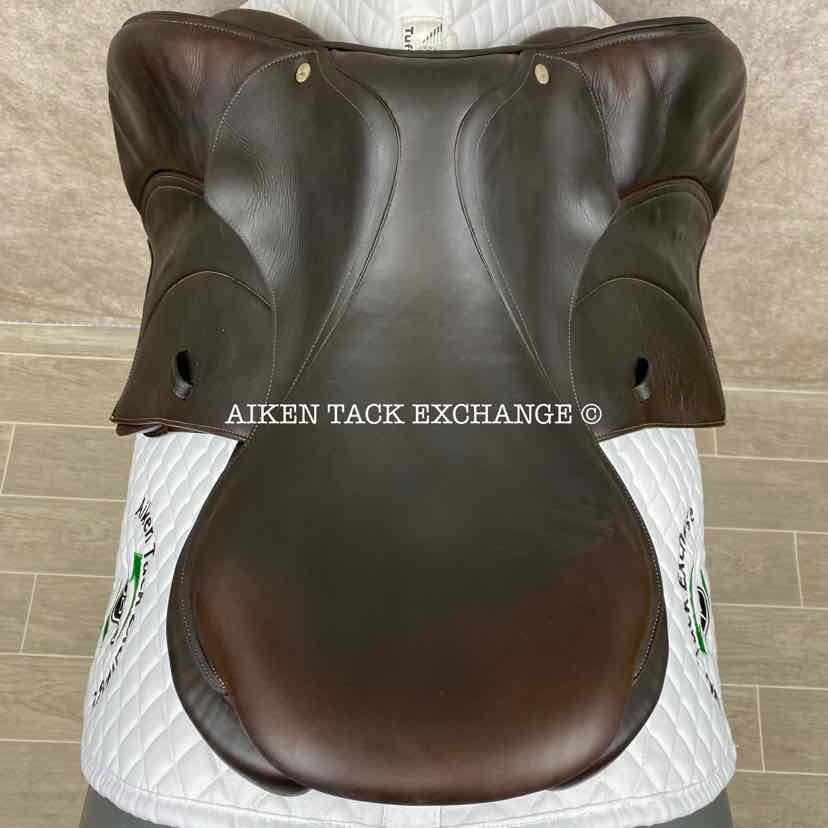 2012 Voltaire Palm Beach Close Contact Jump Saddle, 17.5" Seat, 3A Flap, Medium Wide Tree, PRO Panels, Full Buffalo Leather
