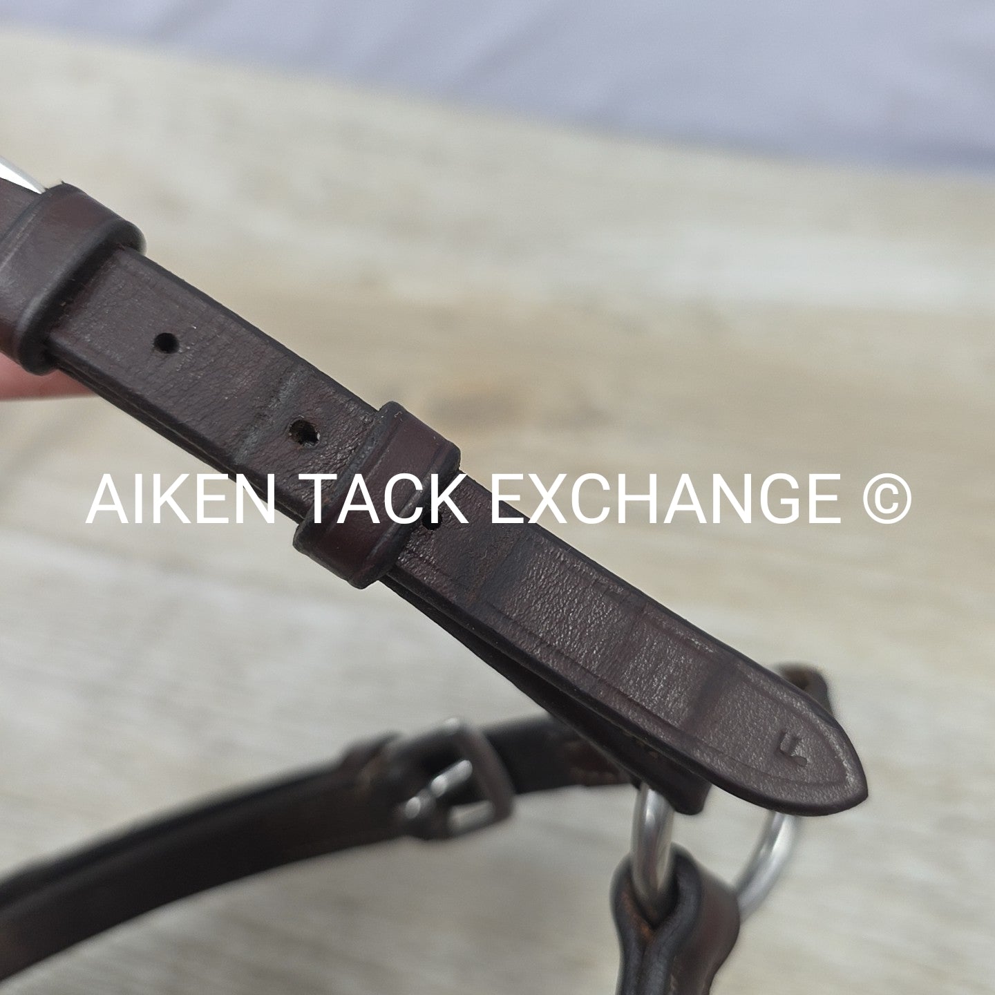 Plain Raised Figure 8 Noseband, Brown, Size Full