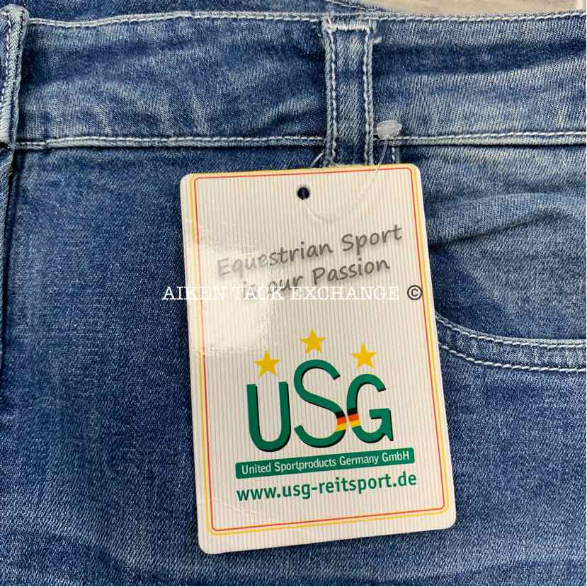 KL Select USG Marina Silicone Full Seat Breeches, Size 26