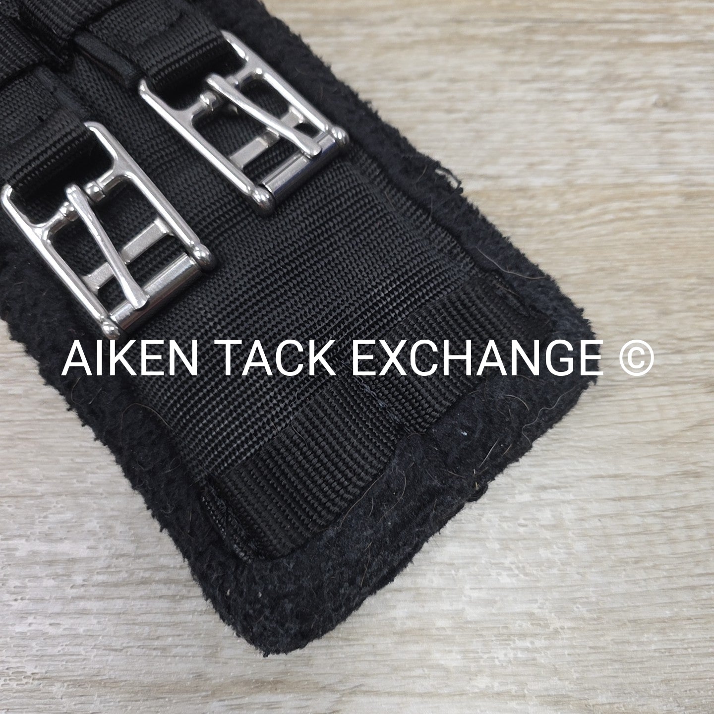 Fleece Dressage Girth with Double Elastic, Black, 30"