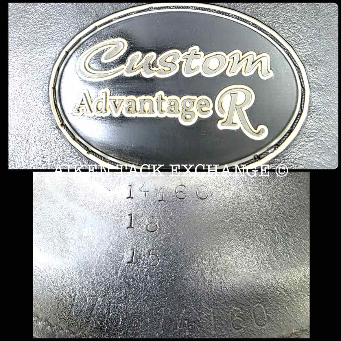 2019 Custom Saddlery Advantage R Monoflap Dressage Saddle, 17.5" Seat, Adjustable Tree, Wool Flocked Hybrid Panels