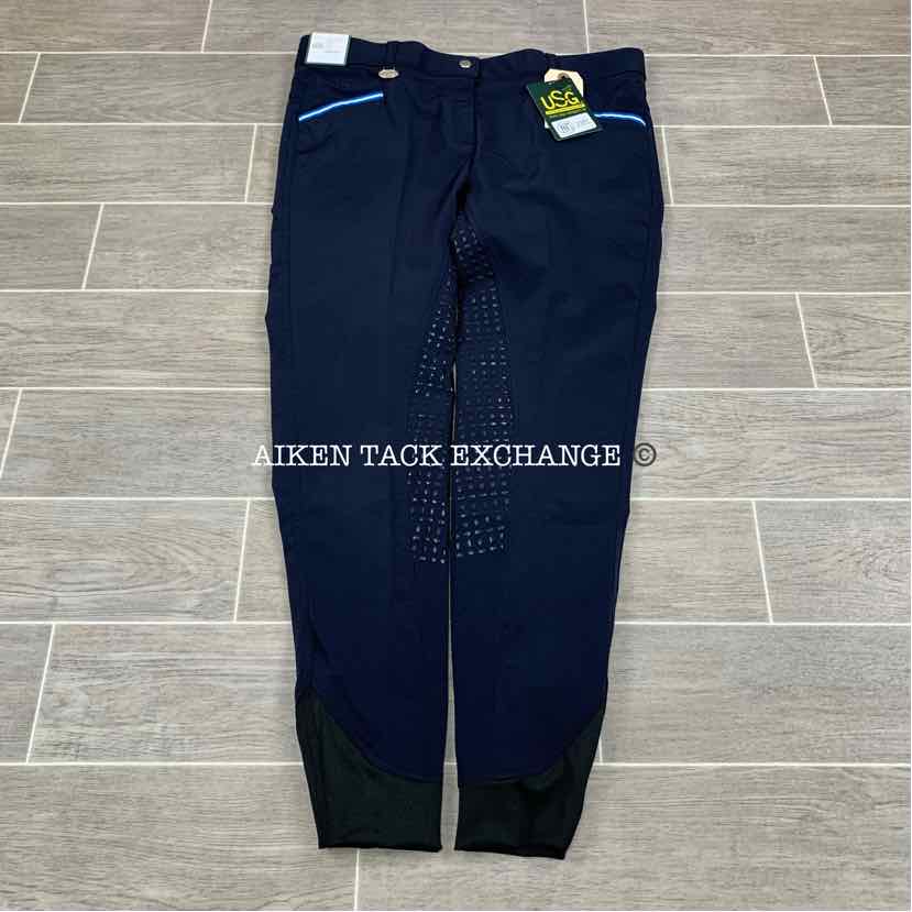 KL Select USG "Ava" Silicone Full Seat Breeches, Size 32