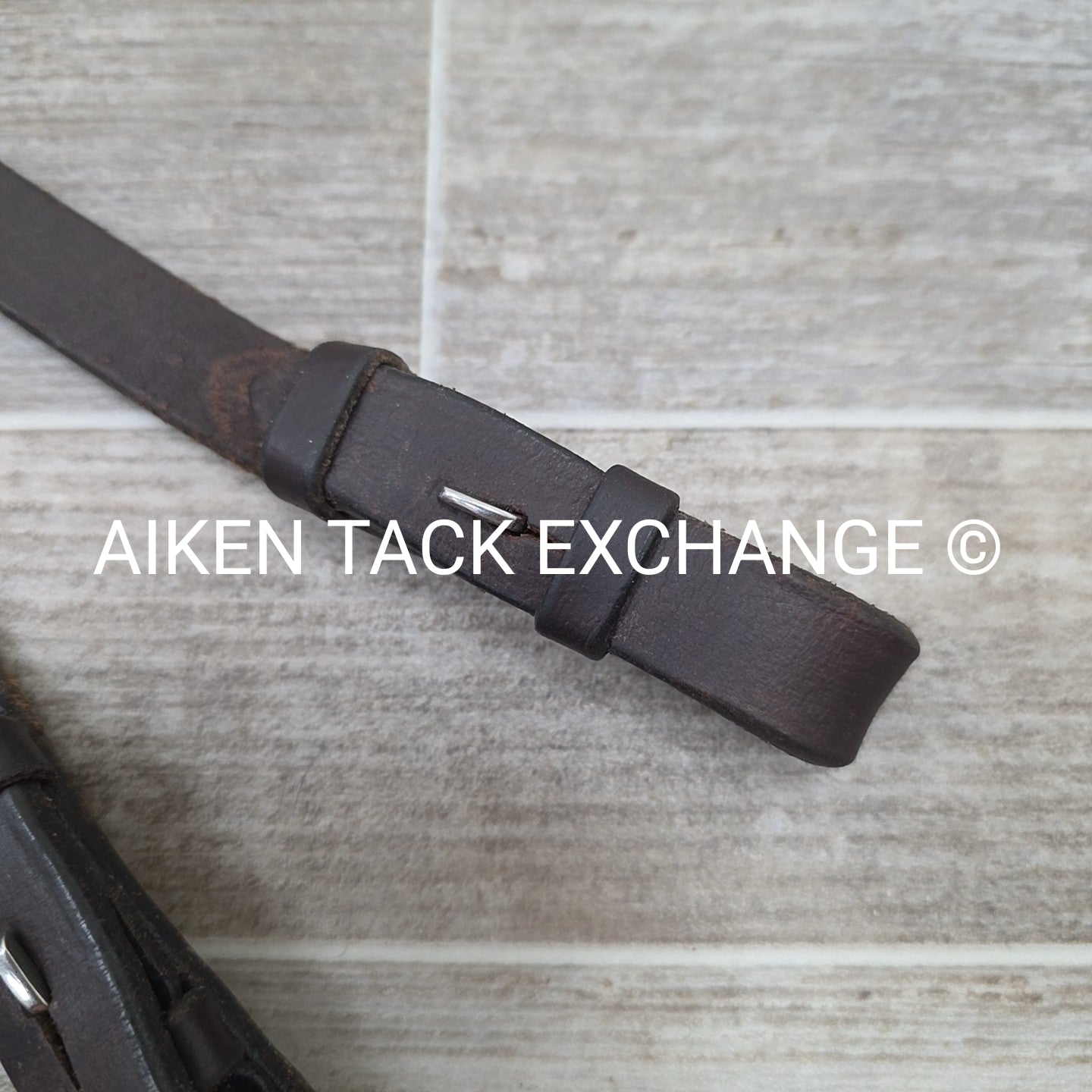 Flat Laced Reins, Brown, 62"