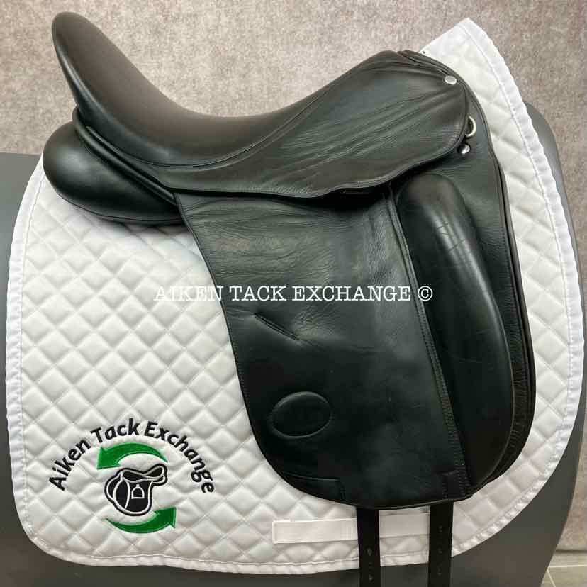 Patrick Saddlery Equation Dressage Saddle, 18" Seat, Short Flap, Extra Wide Tree, Wool Flocked Panels
