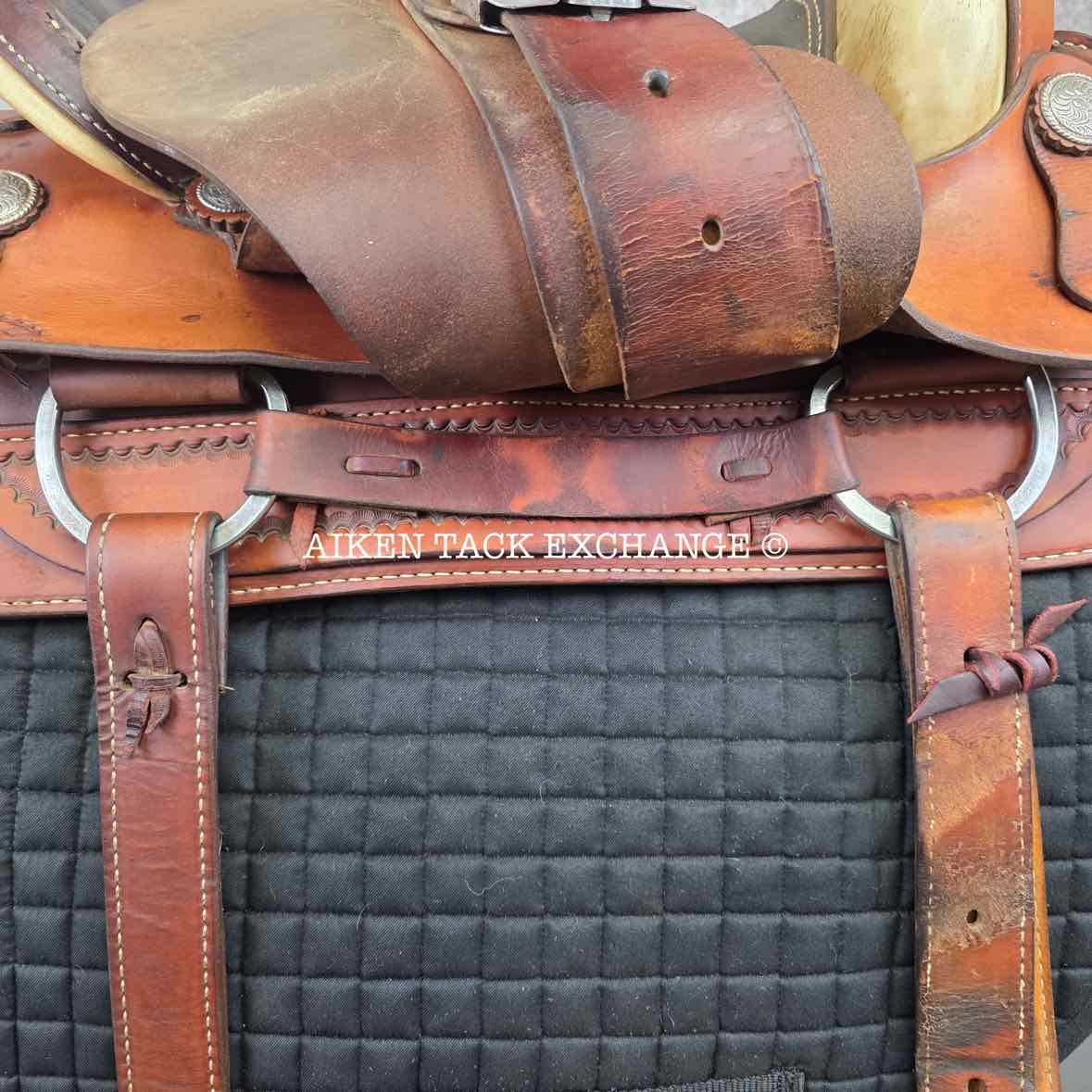 AMB Western Saddle, 16" Seat, Wide Tree - Full QH Bars