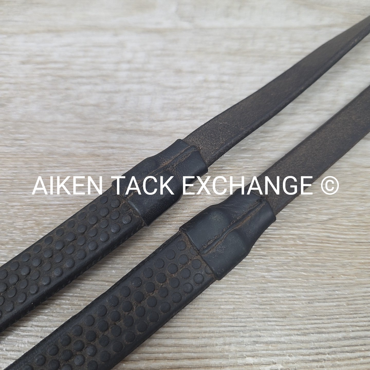 Artemis Rubber Reins, Black, Size Full