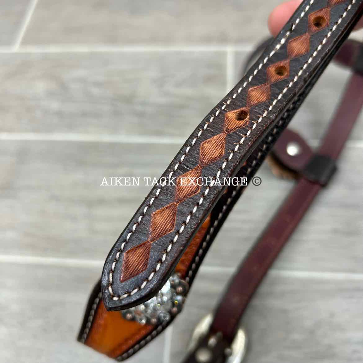 One Ear Western Headstall with Bling