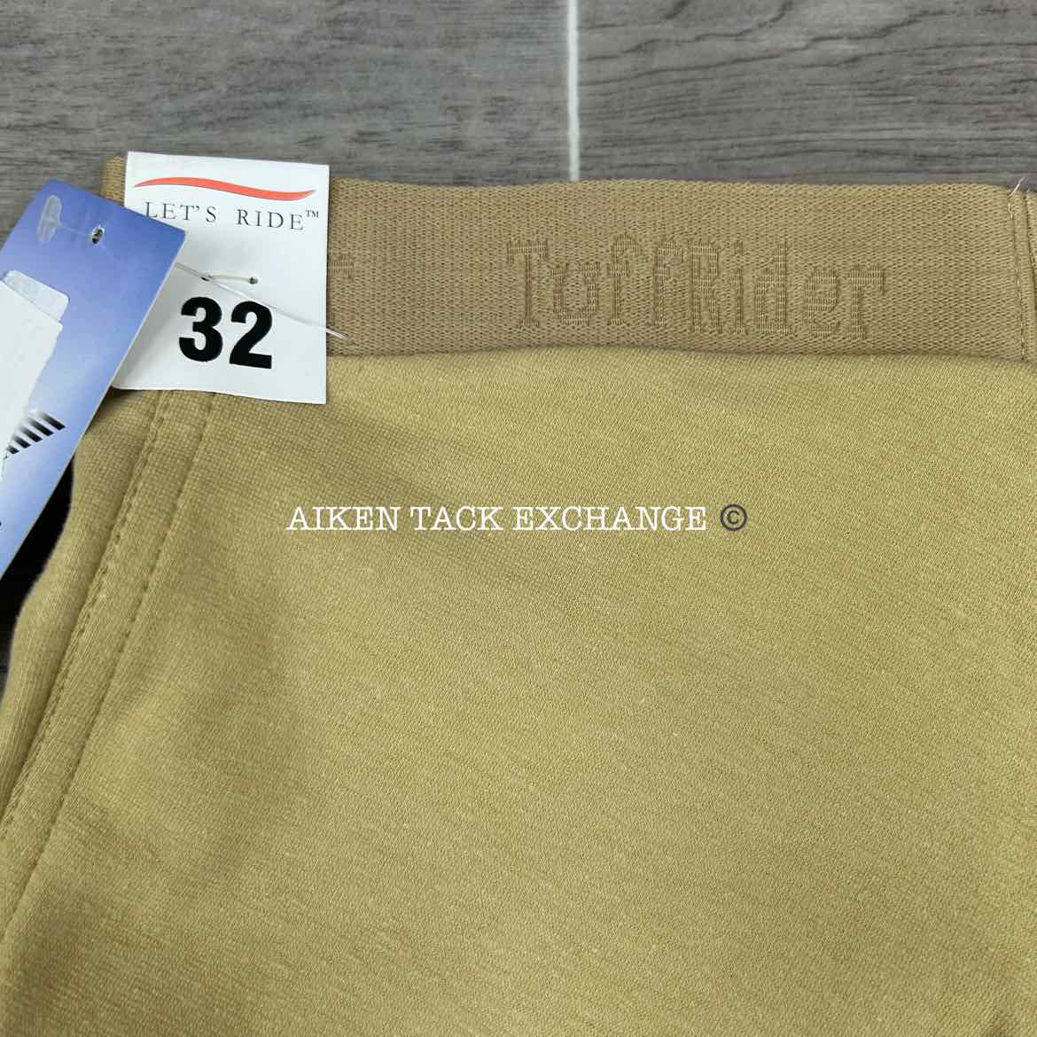 TuffRider Cotton Knee Patch Pull On Tights, Size 32