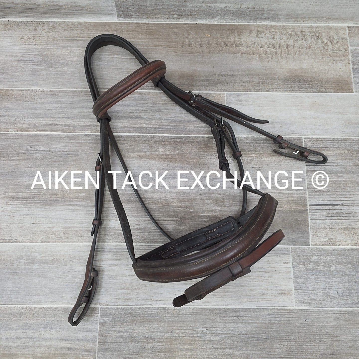 Various Brands Flash Bridle, No Reins, Brown, Size Full