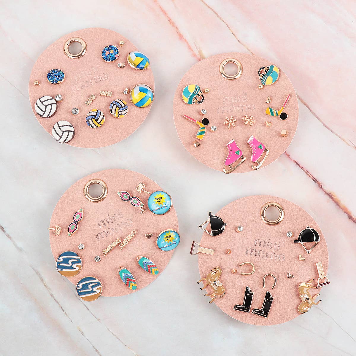 Surfing Earrings Assorted Set: 8 Pairs
