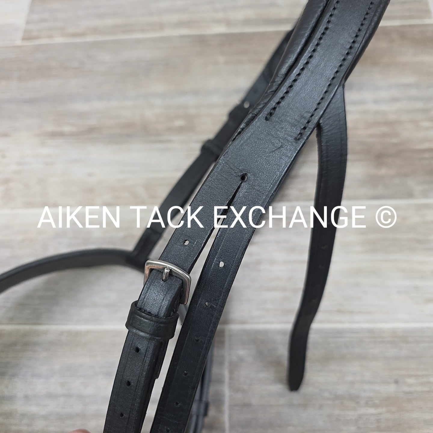 Evo Equine Deluxe Super Soft Crownpiece & Classic Hunter Noseband, Black, Size F