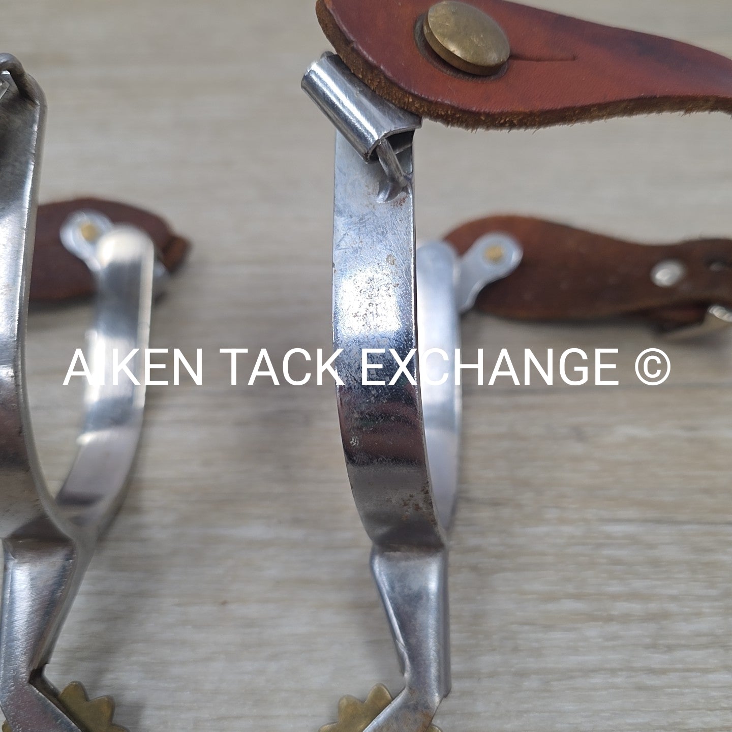 Western Rowel Spurs with Leather Spur Straps