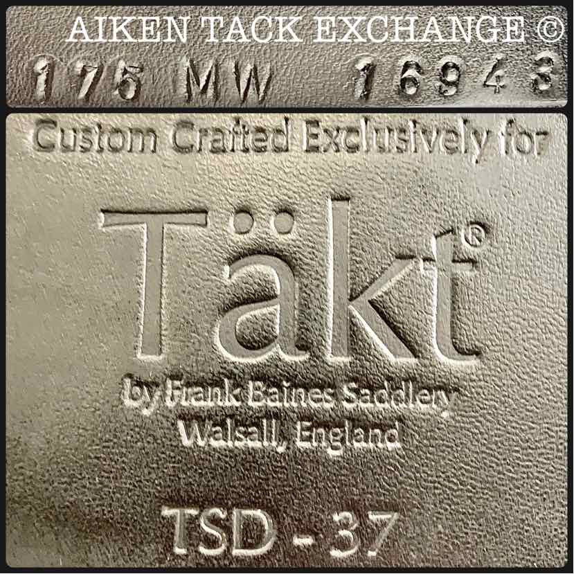 2016 Takt TSD-37 Dressage Saddle, 17.5" Seat, MW/W Tree, Wool Flocked Panels