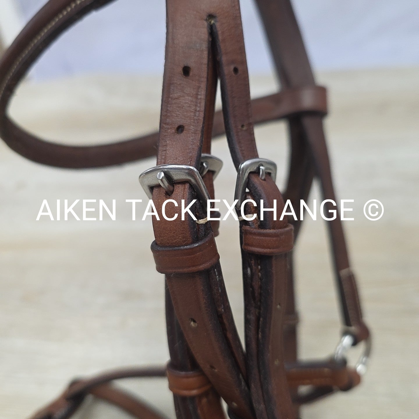 Dover Saddlery Circuit Plain Raised Figure 8 Bridle, No Reins, Size Full