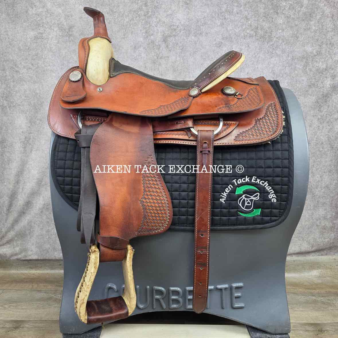 AMB Western Saddle, 16" Seat, Wide Tree - Full QH Bars