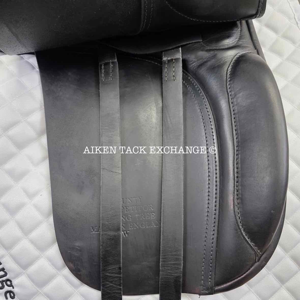 **SOLD** 1994 County Competitor Dressage Saddle, 17" Seat, MW/W Tree, Wool Flocked Panels