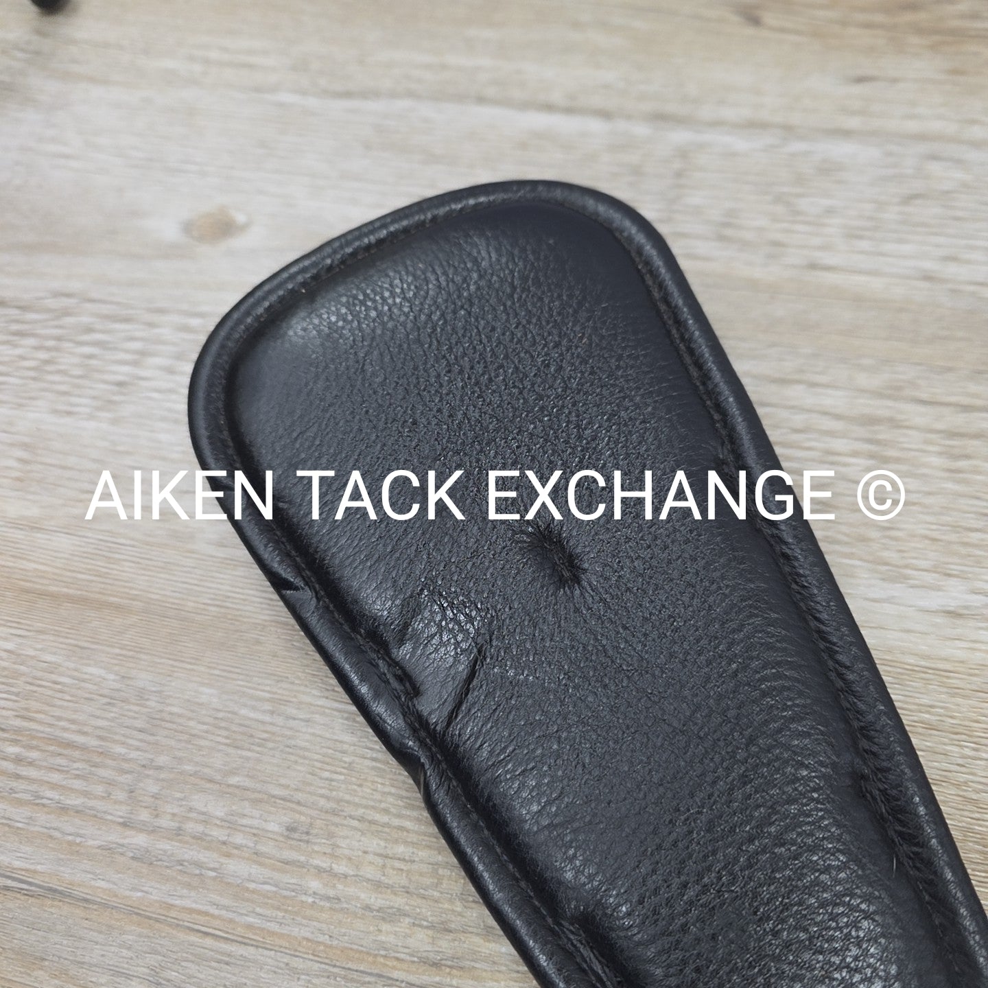 Padded Leather Contour Dressage Girth with Double End Elastic, Black, 30"