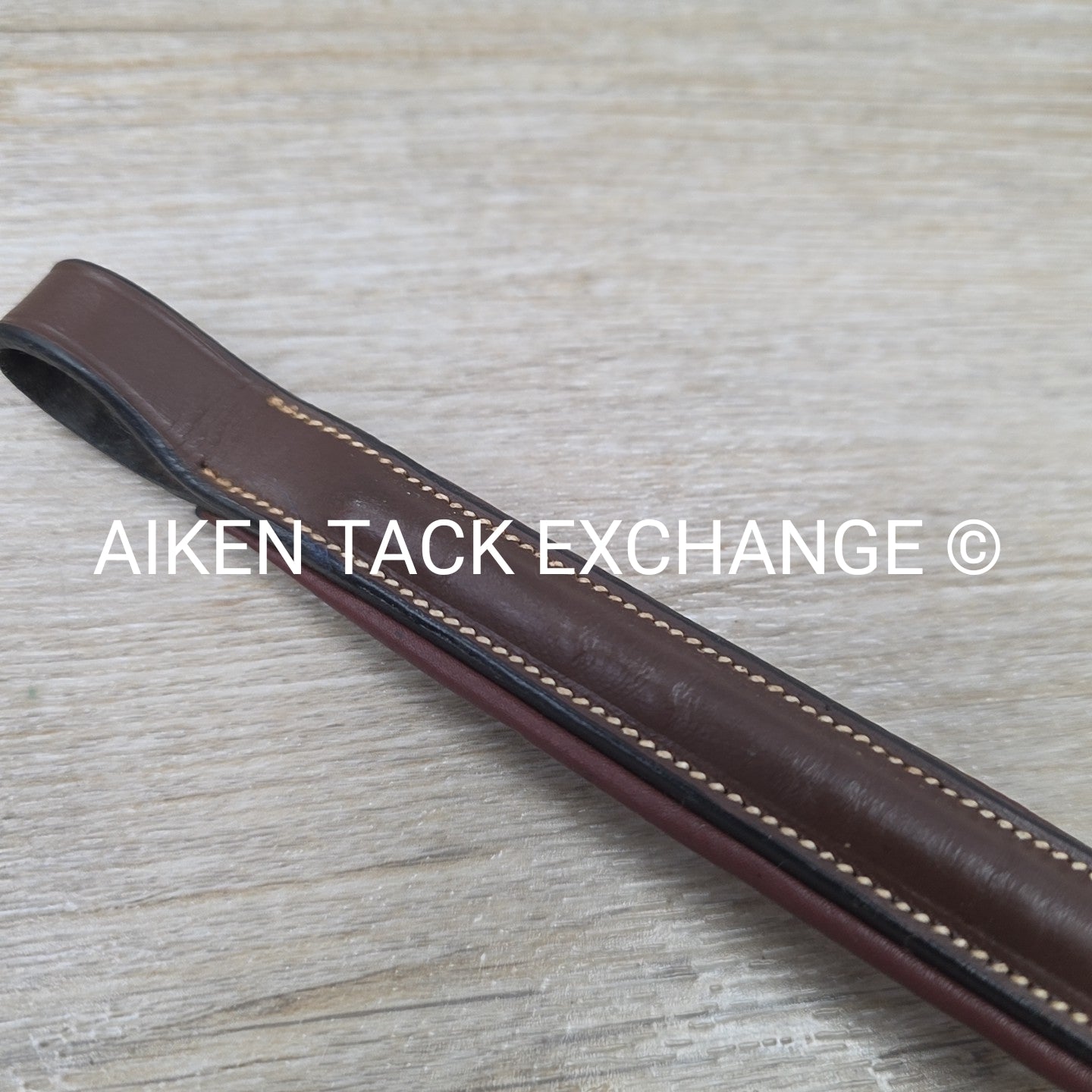 HDR Fancy Stitched Browband, Brown, 17"