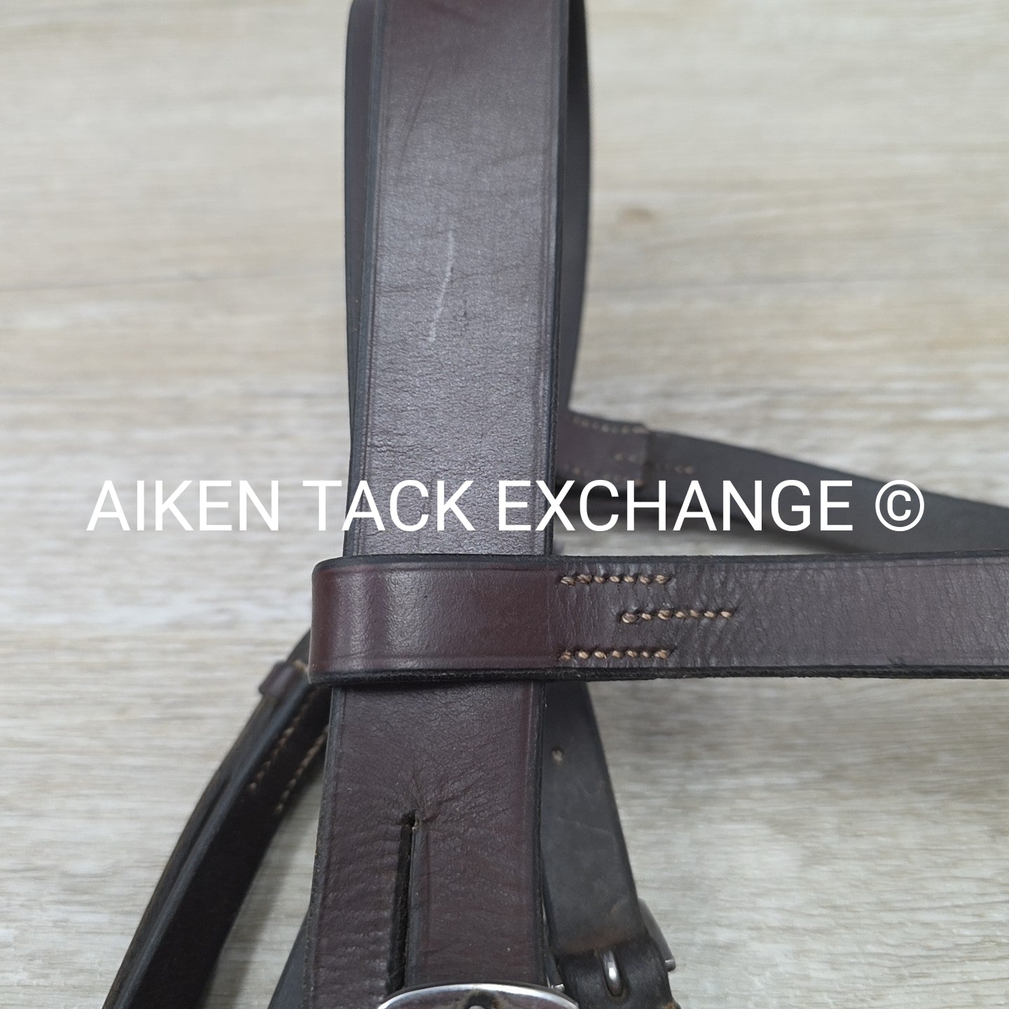 Horse Country Flat Hunt Bridle, No Reins, Brown, Size Full