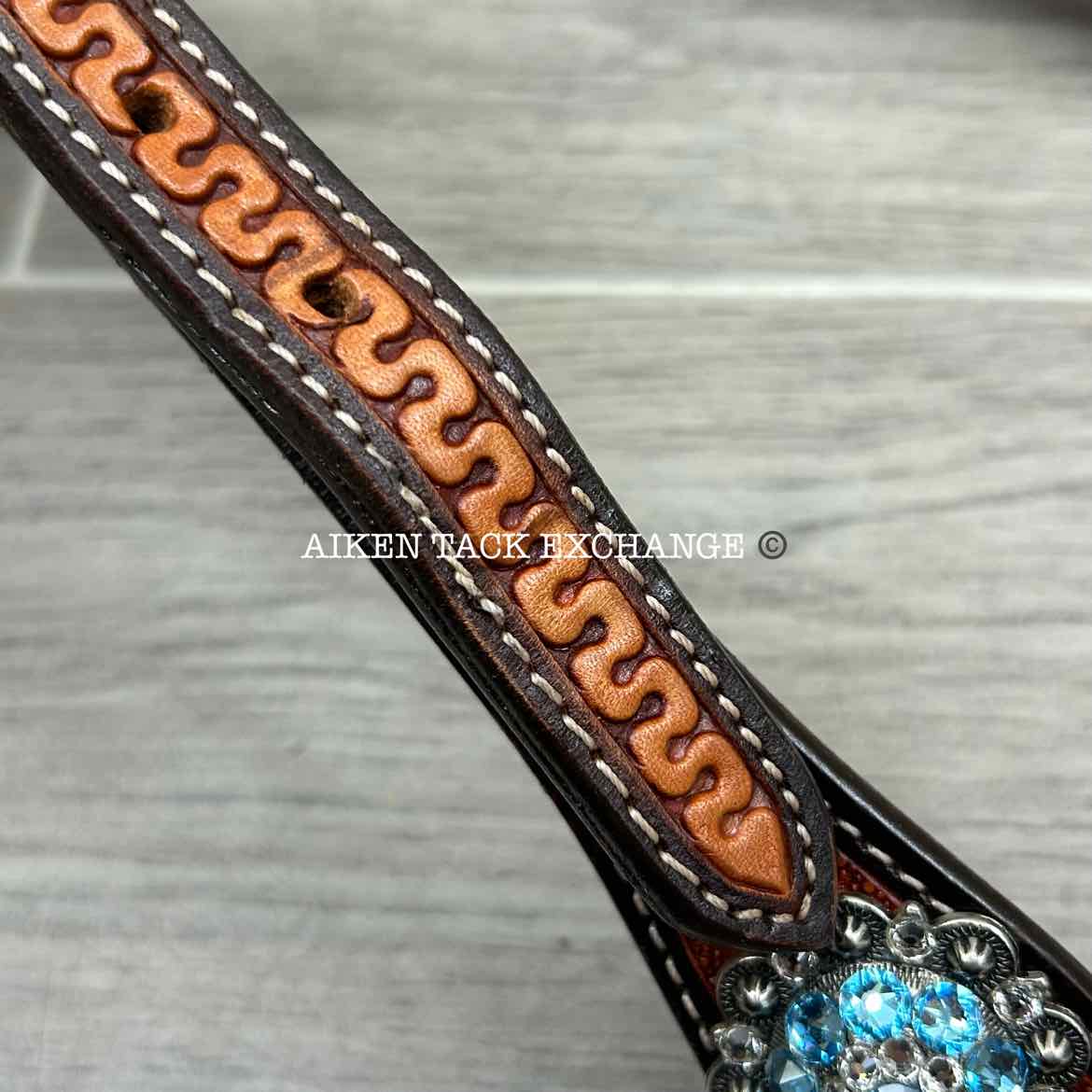 One Ear Western Headstall with Bling