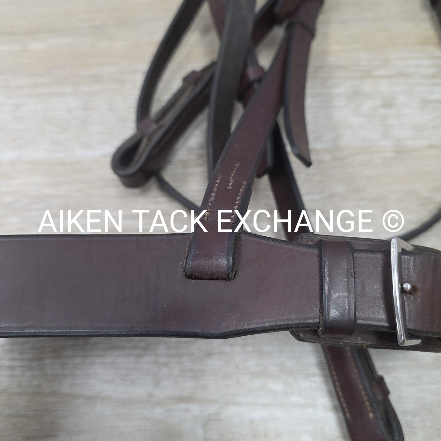 Horse Country Flat Hunt Bridle, No Reins, Brown, Size Full