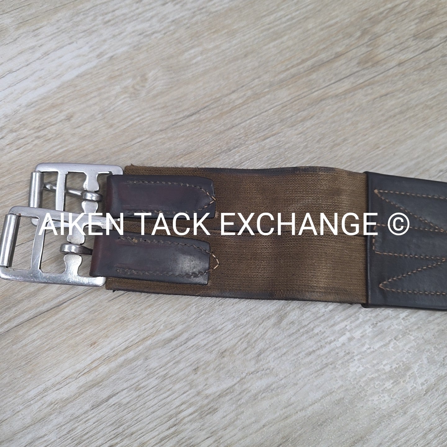 Harmohn Kraft Americana Leather Girth with Elastic on One Side, 52"