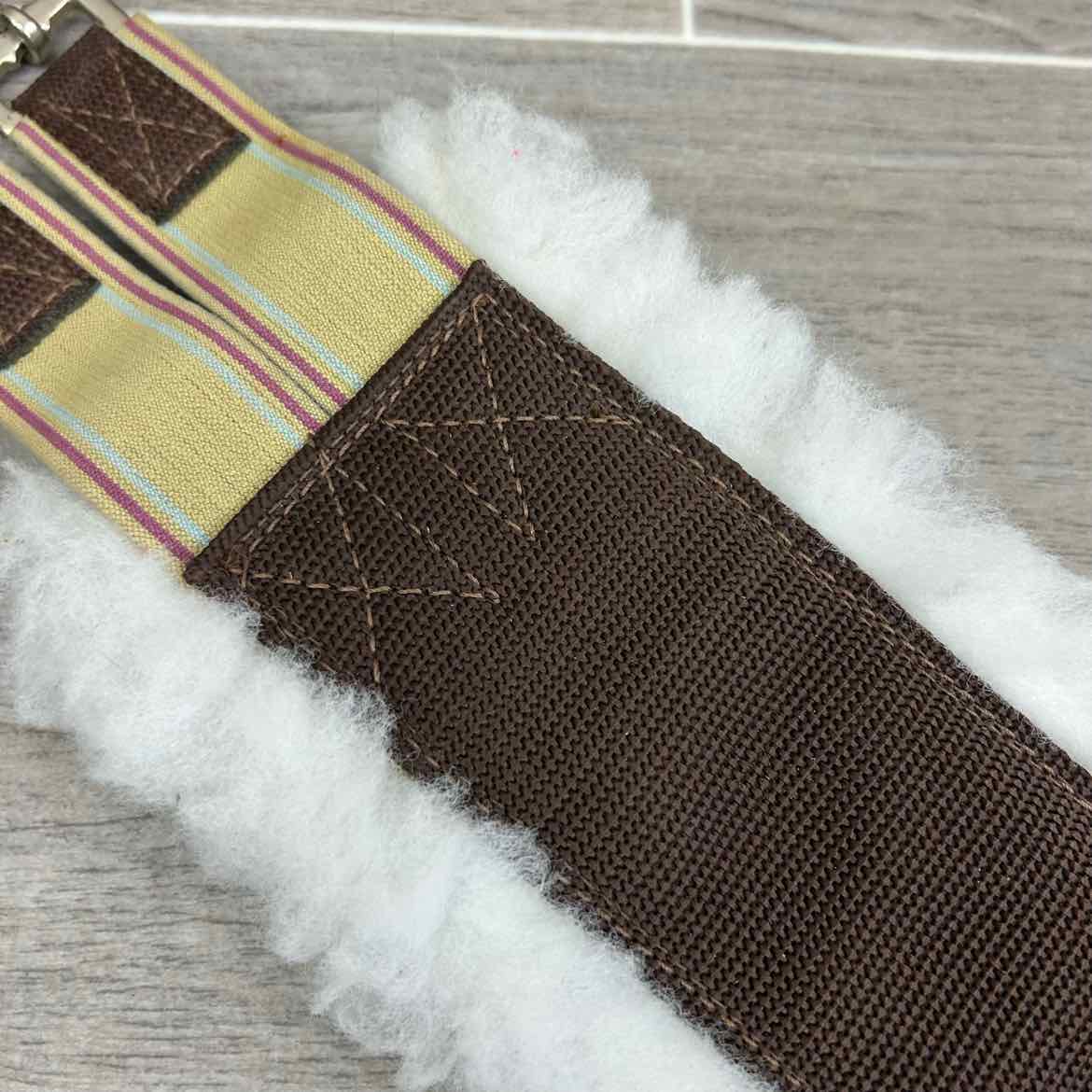 Perri's Nylon Fleece Girth, Brown, 54"