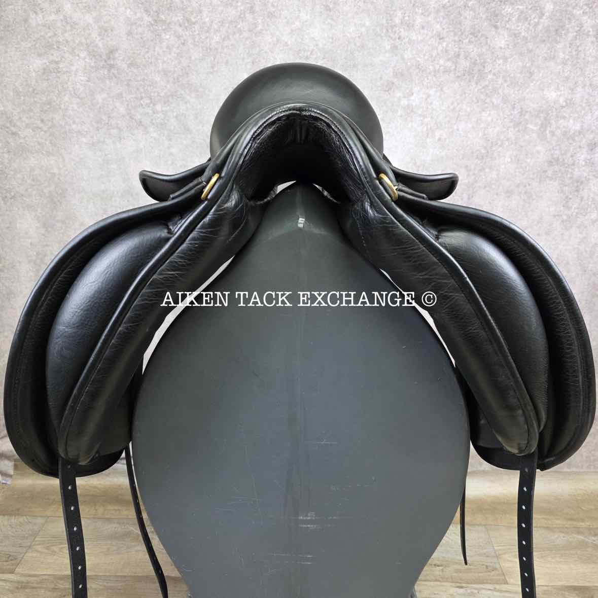 JRD Alvina Dressage Saddle, 18" Seat, Medium Wide Tree, Wool Flocked Panels