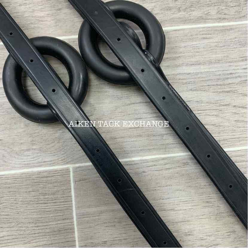 KL Select Red Barn Donut Side Reins, Brand New, Black, Size Full