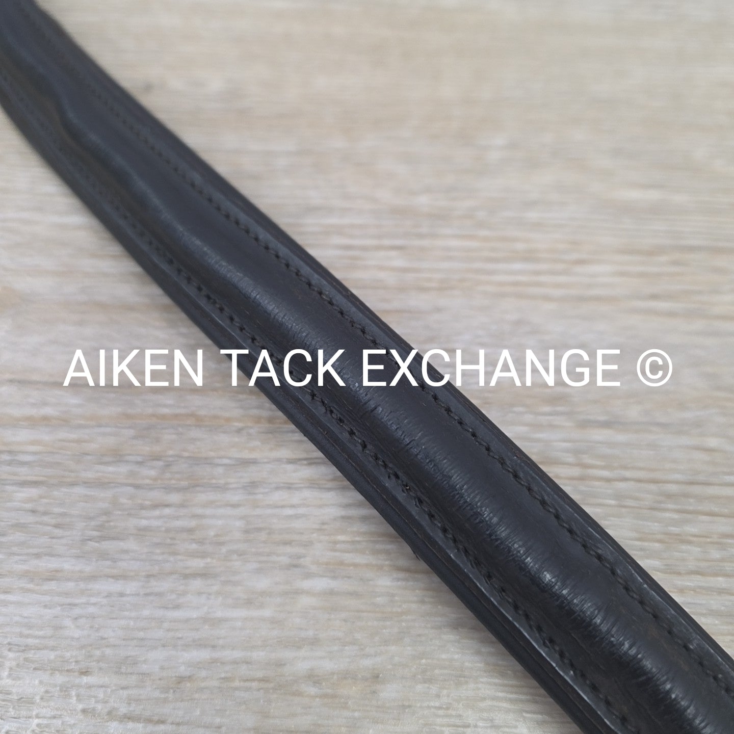 Plain Raised Padded Browband, Black, 15.5"