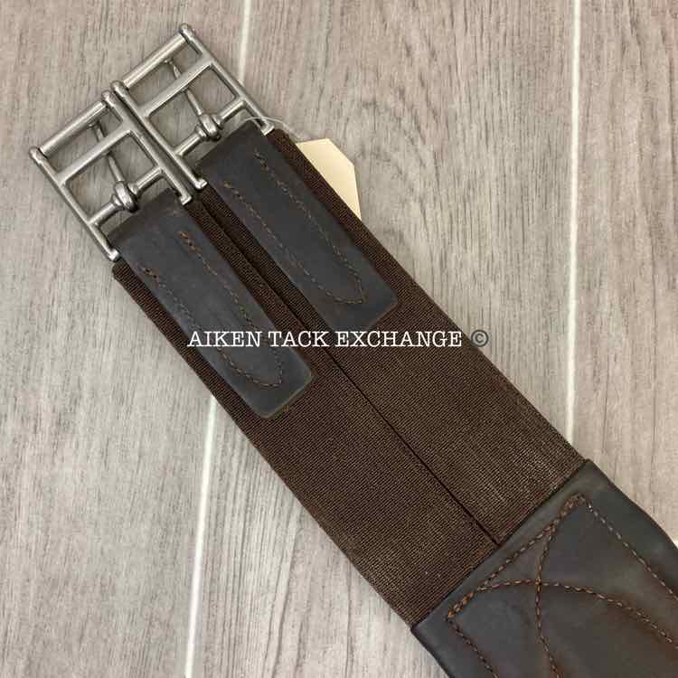 Dover Saddlery Leather Girth w/ Elastic on One End 56"