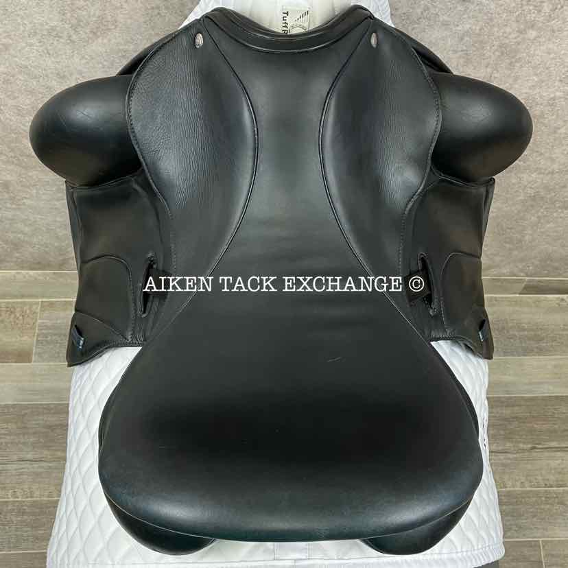 2018 Custom Saddlery Icon Star Monoflap Dressage Saddle, 17.5" Seat, Adjustable Tree, Wool Flocked Panels
