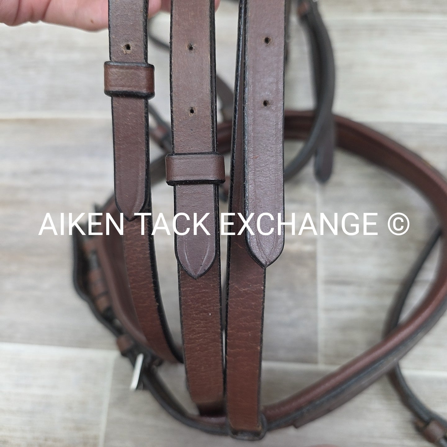 HDR Monocrown Bridle with Rubber Reins, Brown, Oversize