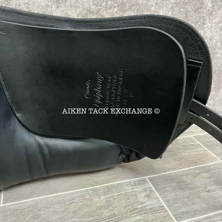 2023 County Epiphany Monoflap Dressage Saddle, 17" Seat, Narrow Tree, Wool Flocked Panels