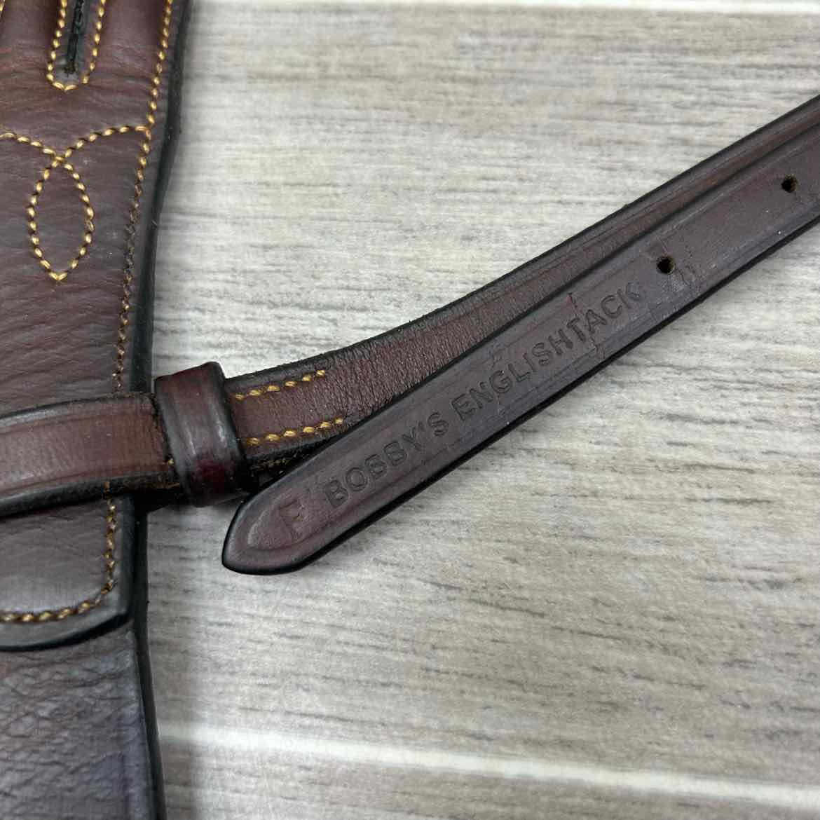 Bobby's English Tack Plain Raised Running Martingale, Brown, Size Full