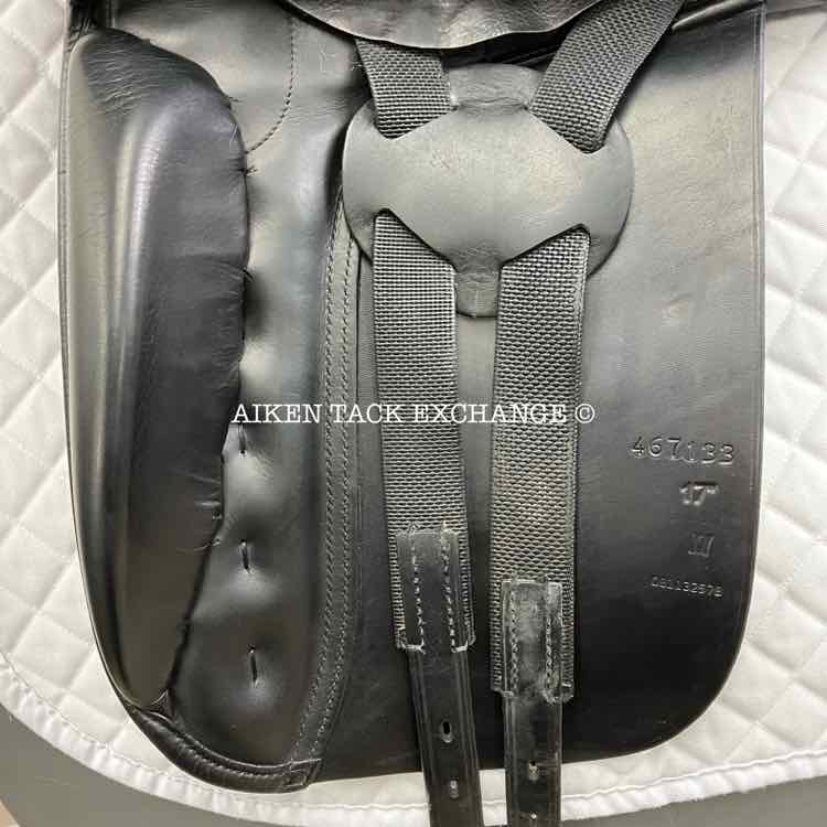 Klimke XCH Dressage Saddle, 17" Seat, Adjustable Tree - Changeable Gullet, Wool Flocked Panels