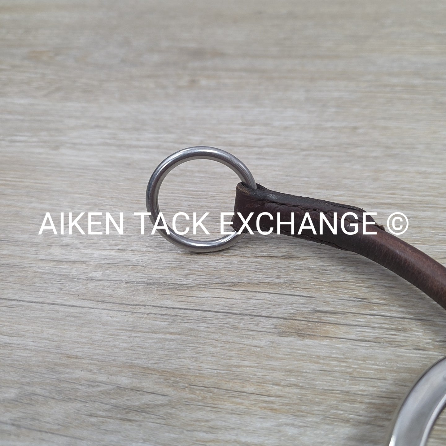 Korsteel Single Joint Eggbutt Gag Bit with Leather Cheek Pieces 5.5"